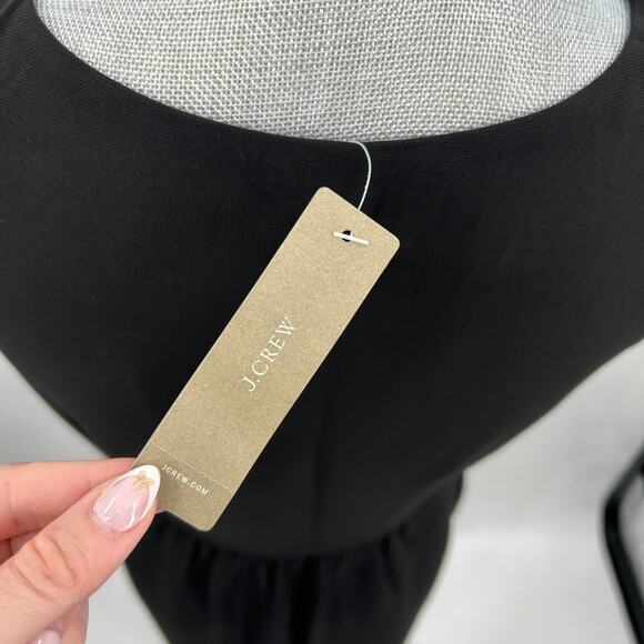 J. Crew Black Crepe Sleeveless Camille Cocktail Office Dress 58579 Size 4 - Picture 6 of 9